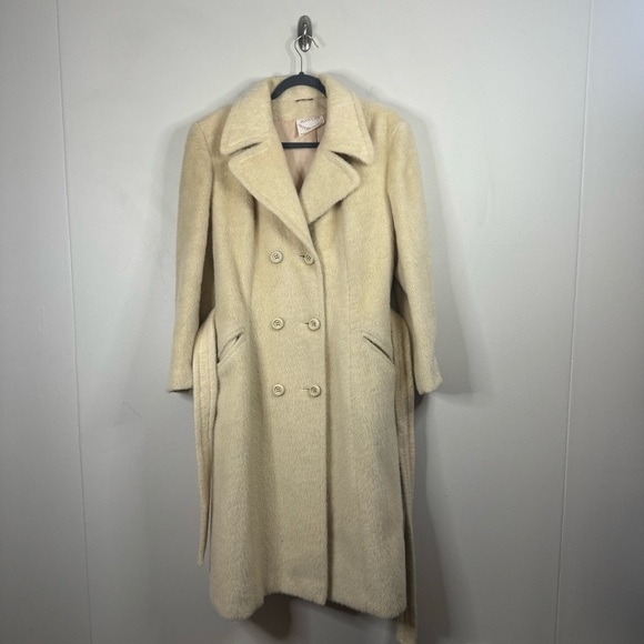 Rawley International Vintage Made in England 100% Mohair Trench Coat Medium - Picture 15 of 16